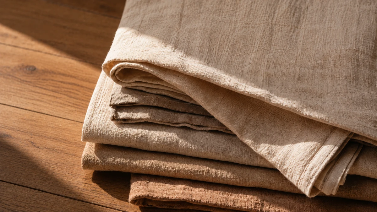 Protective Layers and Sexual Numbness Folded layers of linen representing protective layers that may contribute to reduced sensation or numbness during sex.